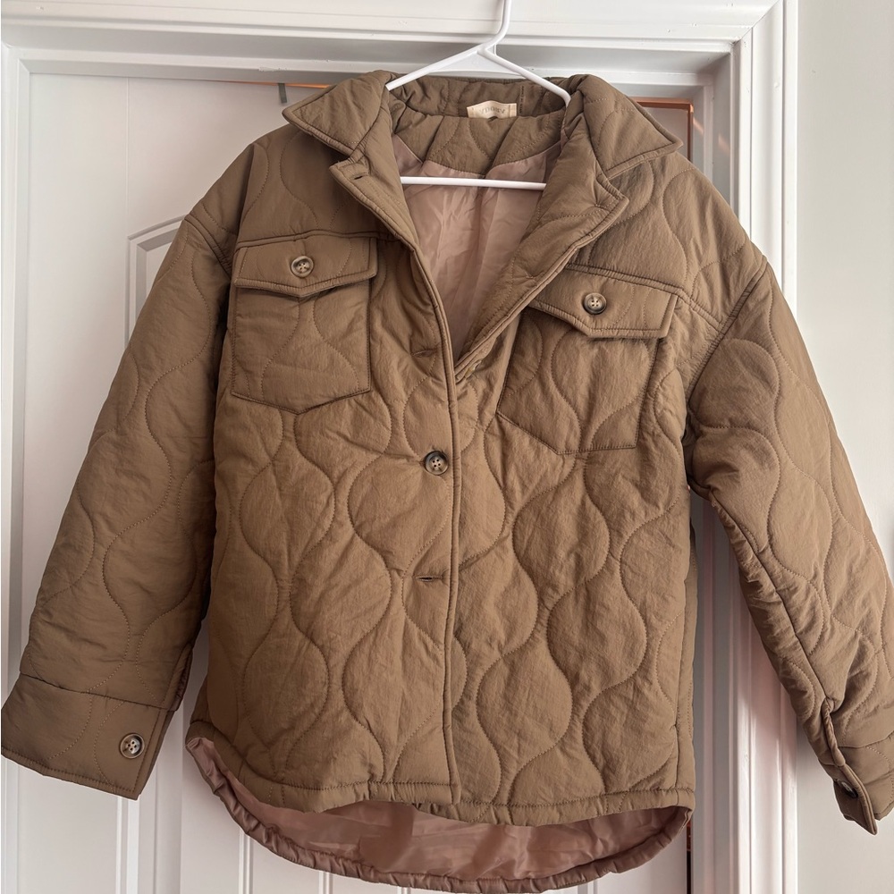 ADORA Brown Quilted Puffer Jacket